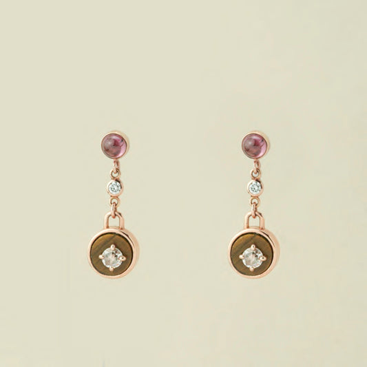 Tiger's Eeye Fushion Drop Earrings