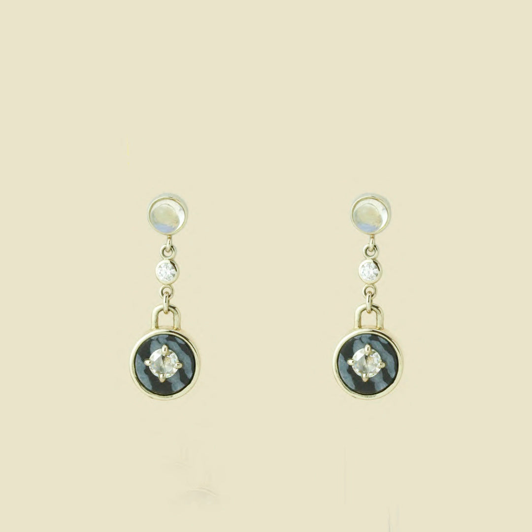 Lunar Noir Drop Earrings