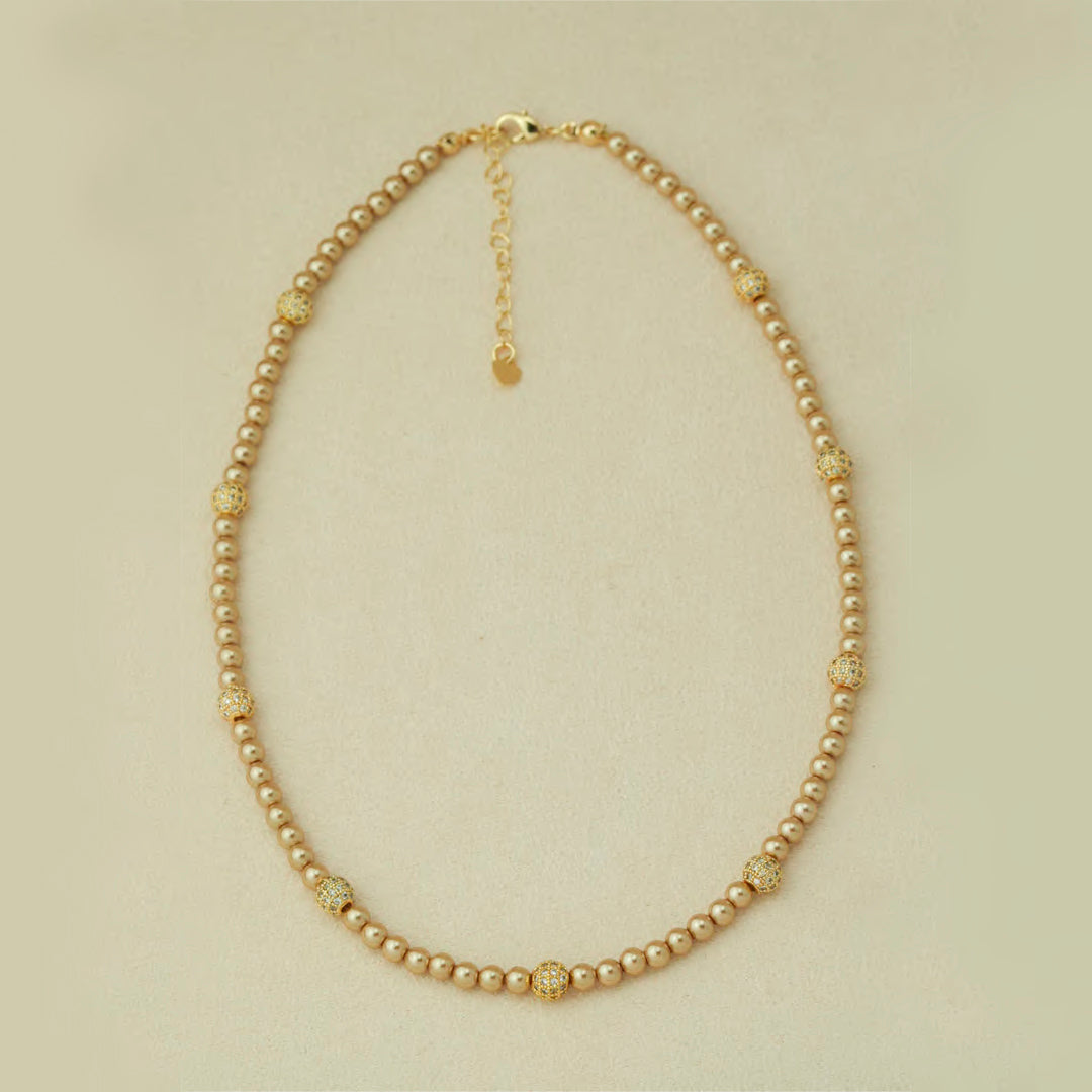 Goldern Glow Pearl Necklace