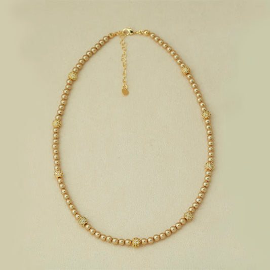 Goldern Glow Pearl Necklace