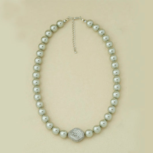 Silver Radiance Pearl Necklace