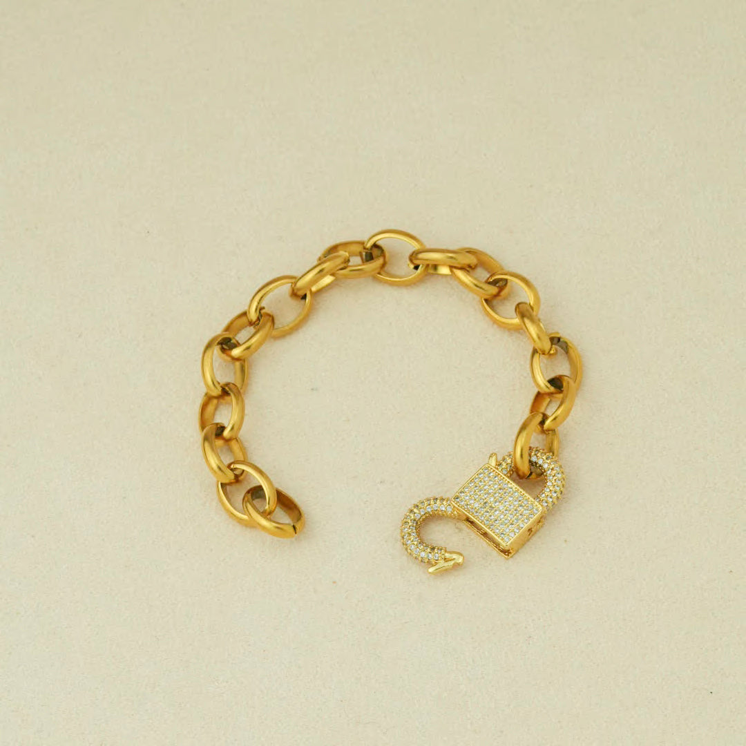 Golden Radiant Link Bracelet