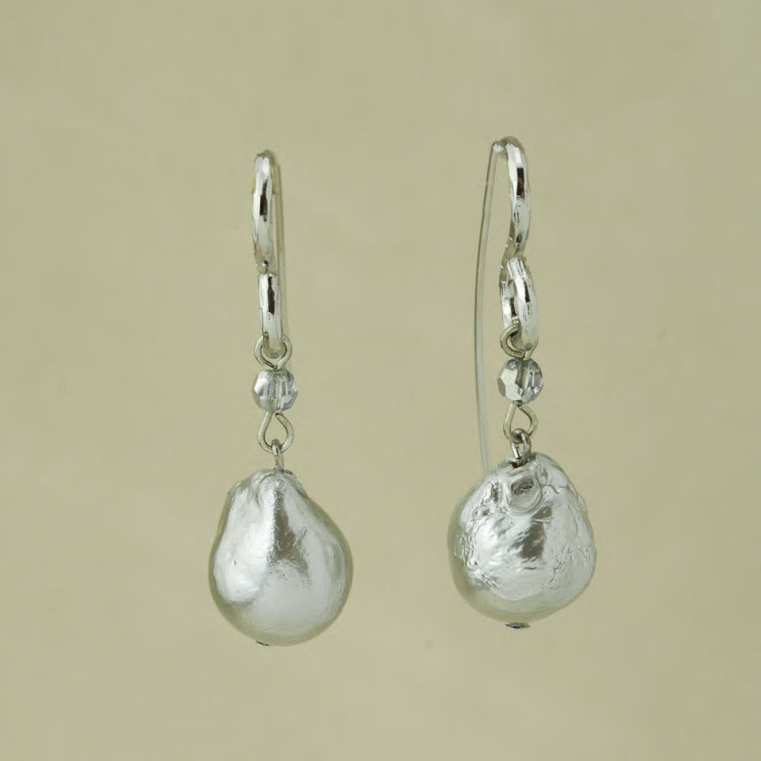 Silver Fireball Earrings