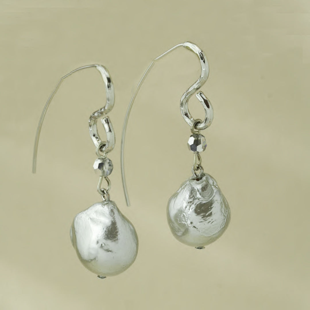 Silver Fireball Earrings