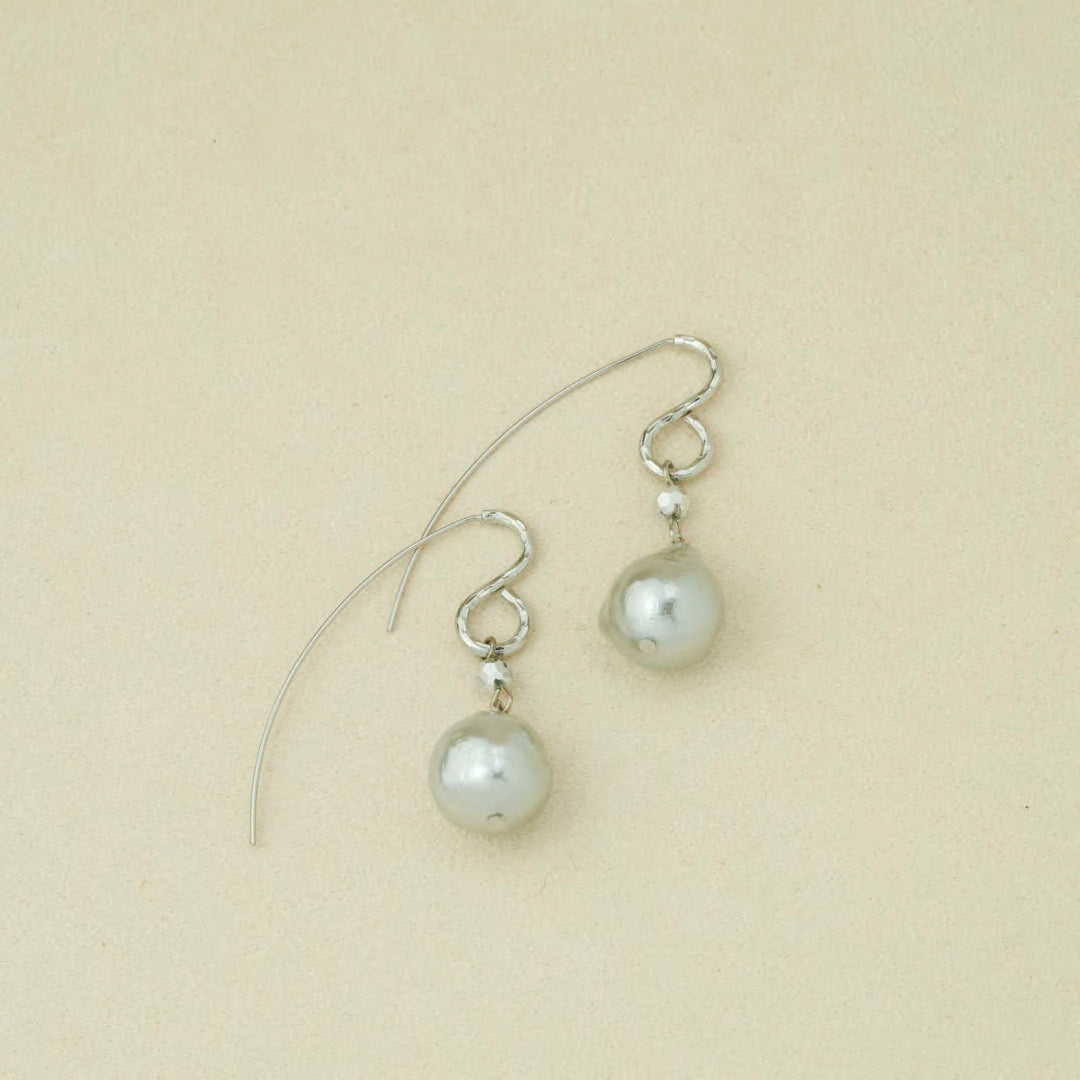 Silver Fireball Earrings